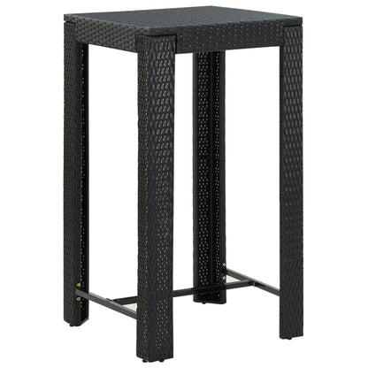 3-Delige Tuinbarset Poly Rattan En Massief Acaciahout 2