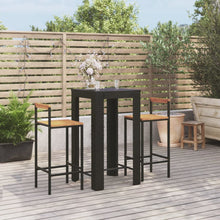 3-Delige Tuinbarset Poly Rattan En Massief Acaciahout 2
