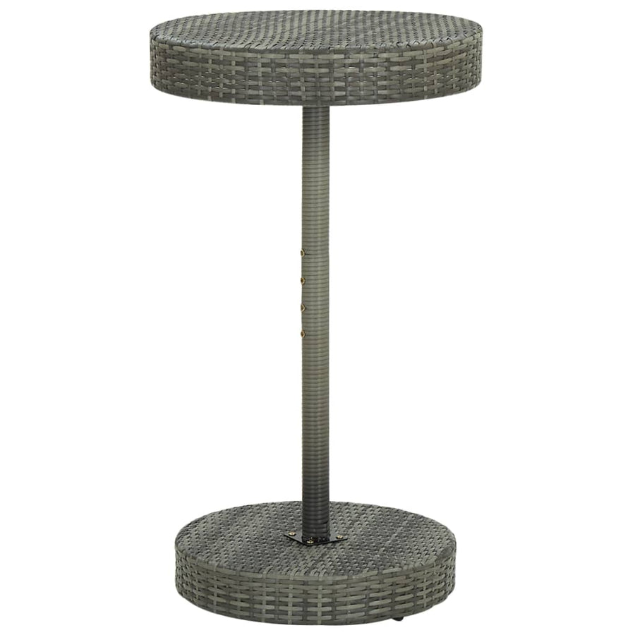 -Delige Tuinbarset Poly Rattan En Massief Acaciahout 3 Grijs