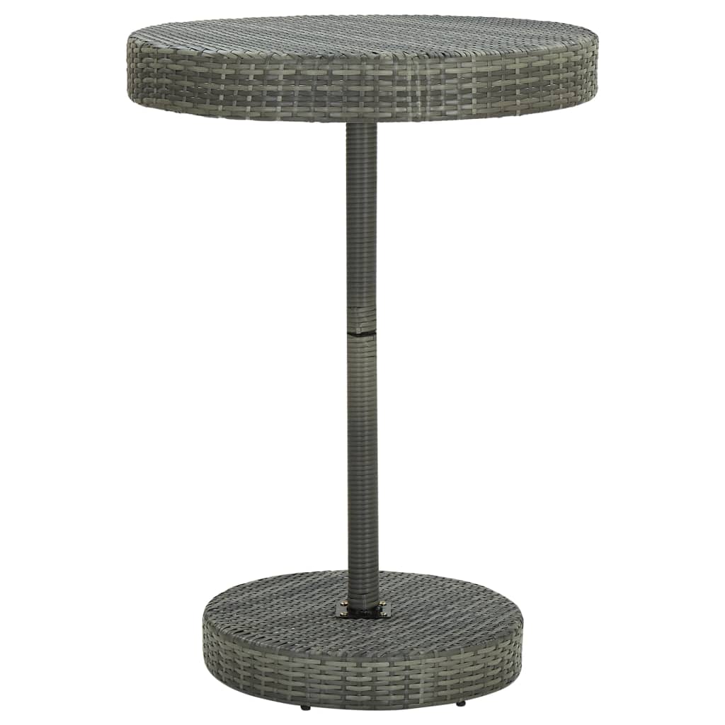 -Delige Tuinbarset Poly Rattan En Massief Acaciahout 5 Grijs