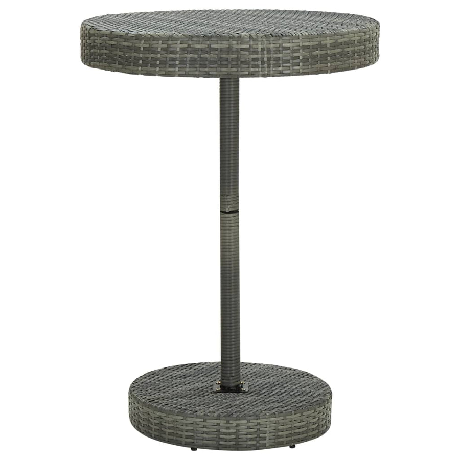 -Delige Tuinbarset Poly Rattan En Massief Acaciahout 5 Grijs