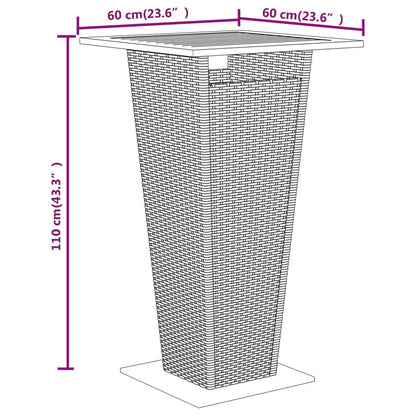3-Delige Tuinbarset Poly Rattan En Massief Acaciahout 2