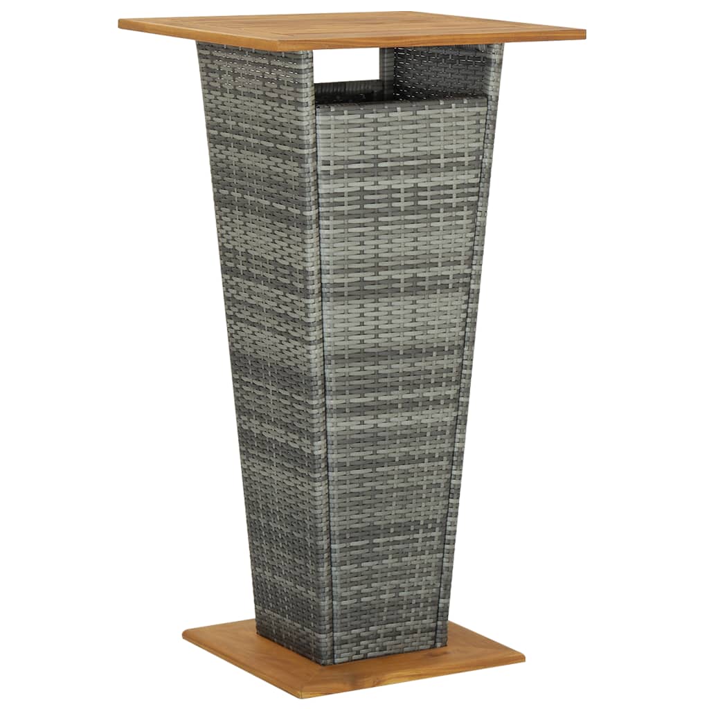 3-Delige Tuinbarset Poly Rattan En Massief Acaciahout 2