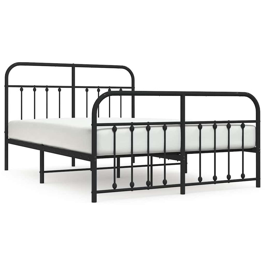 Bedframe Met Hoofd- En Voeteneinde Metaal 135 x 190 cm