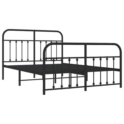 Bedframe Met Hoofd- En Voeteneinde Metaal 135 x 190 cm