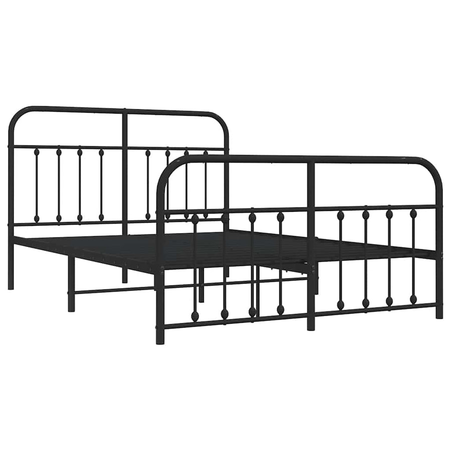 Bedframe Met Hoofd- En Voeteneinde Metaal 135 x 190 cm