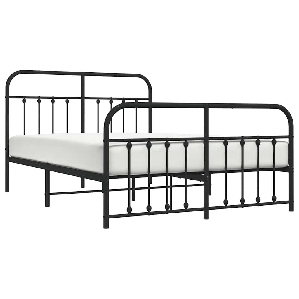 Bedframe Met Hoofd- En Voeteneinde Metaal 135 x 190 cm