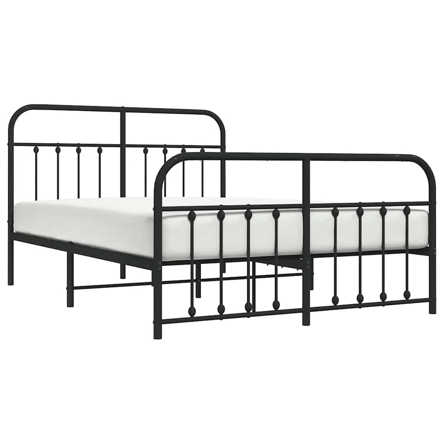 Bedframe Met Hoofd- En Voeteneinde Metaal 135 x 190 cm