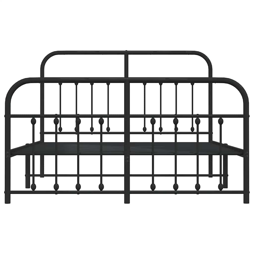 Bedframe Met Hoofd- En Voeteneinde Metaal 135 x 190 cm