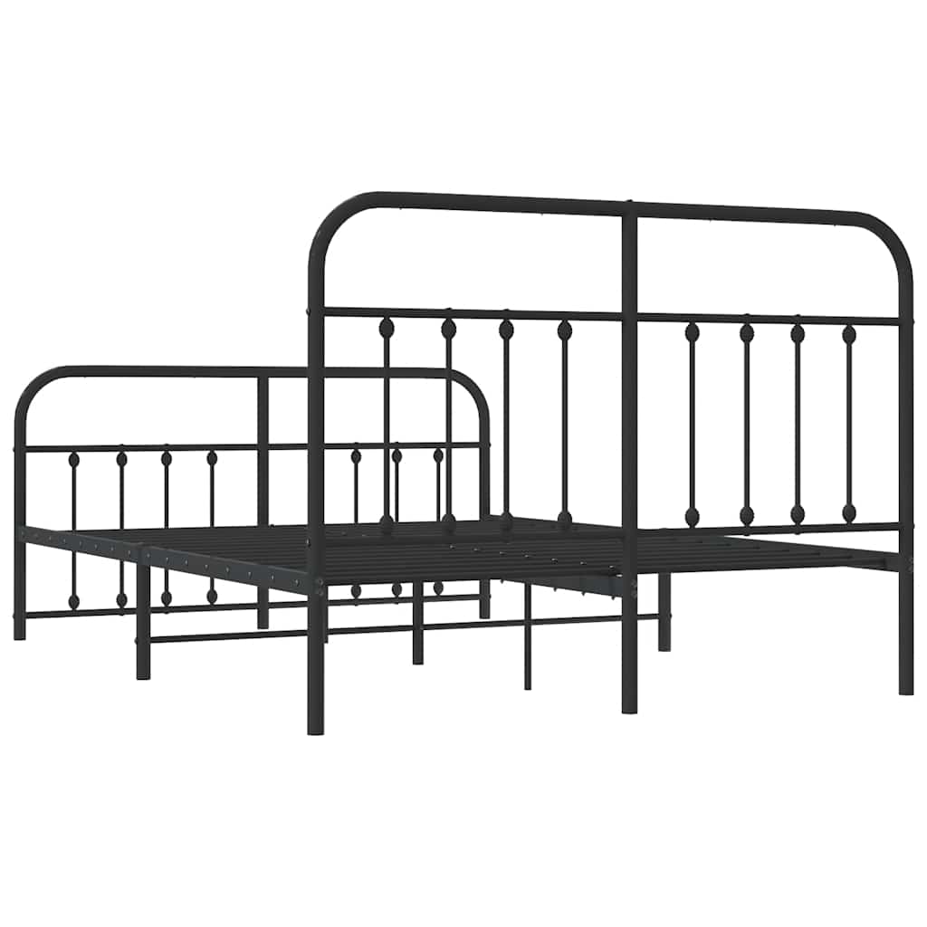 Bedframe Met Hoofd- En Voeteneinde Metaal 135 x 190 cm