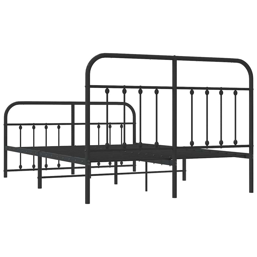 Bedframe Met Hoofd- En Voeteneinde Metaal 135 x 190 cm
