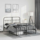 Bed Frame with Headboard and Footboard Metal 135 x 190 cm