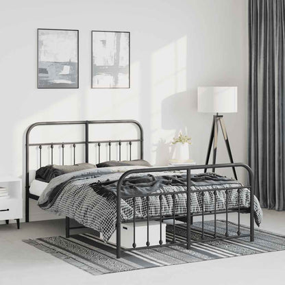Bedframe Met Hoofd- En Voeteneinde Metaal 135 x 190 cm