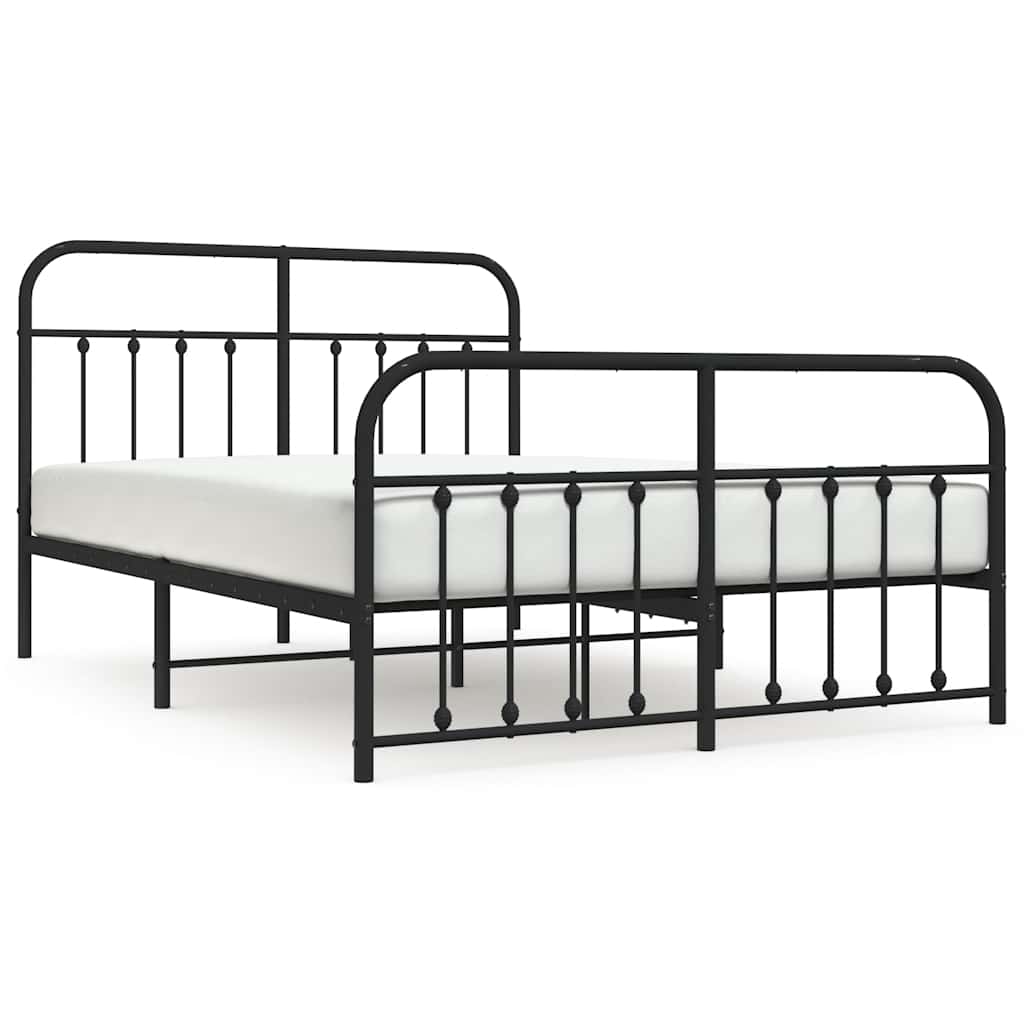 Bedframe Met Hoofd- En Voeteneinde Metaal 150 x 200 cm