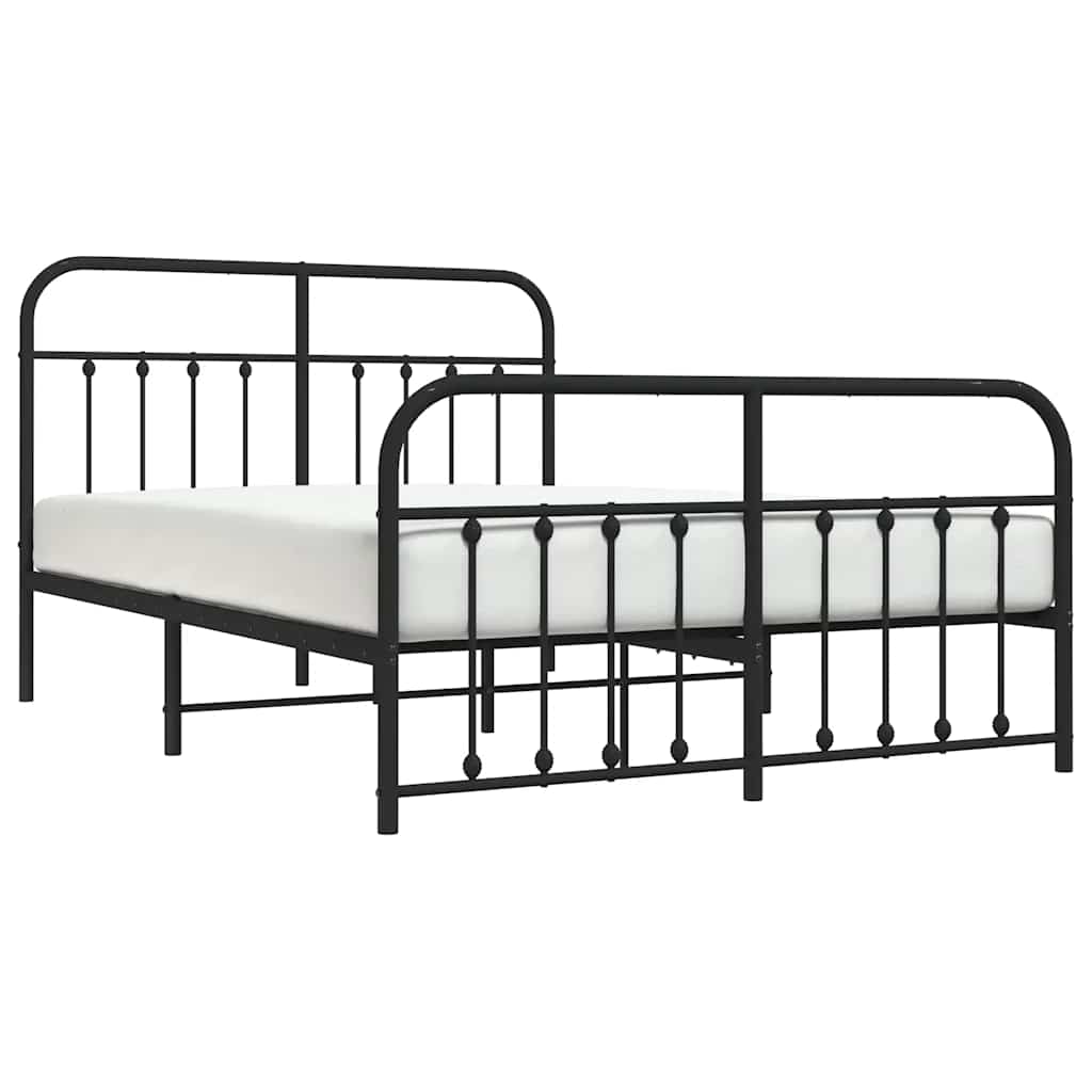 Bedframe Met Hoofd- En Voeteneinde Metaal 150 x 200 cm