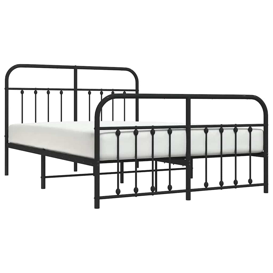 Bedframe Met Hoofd- En Voeteneinde Metaal 150 x 200 cm