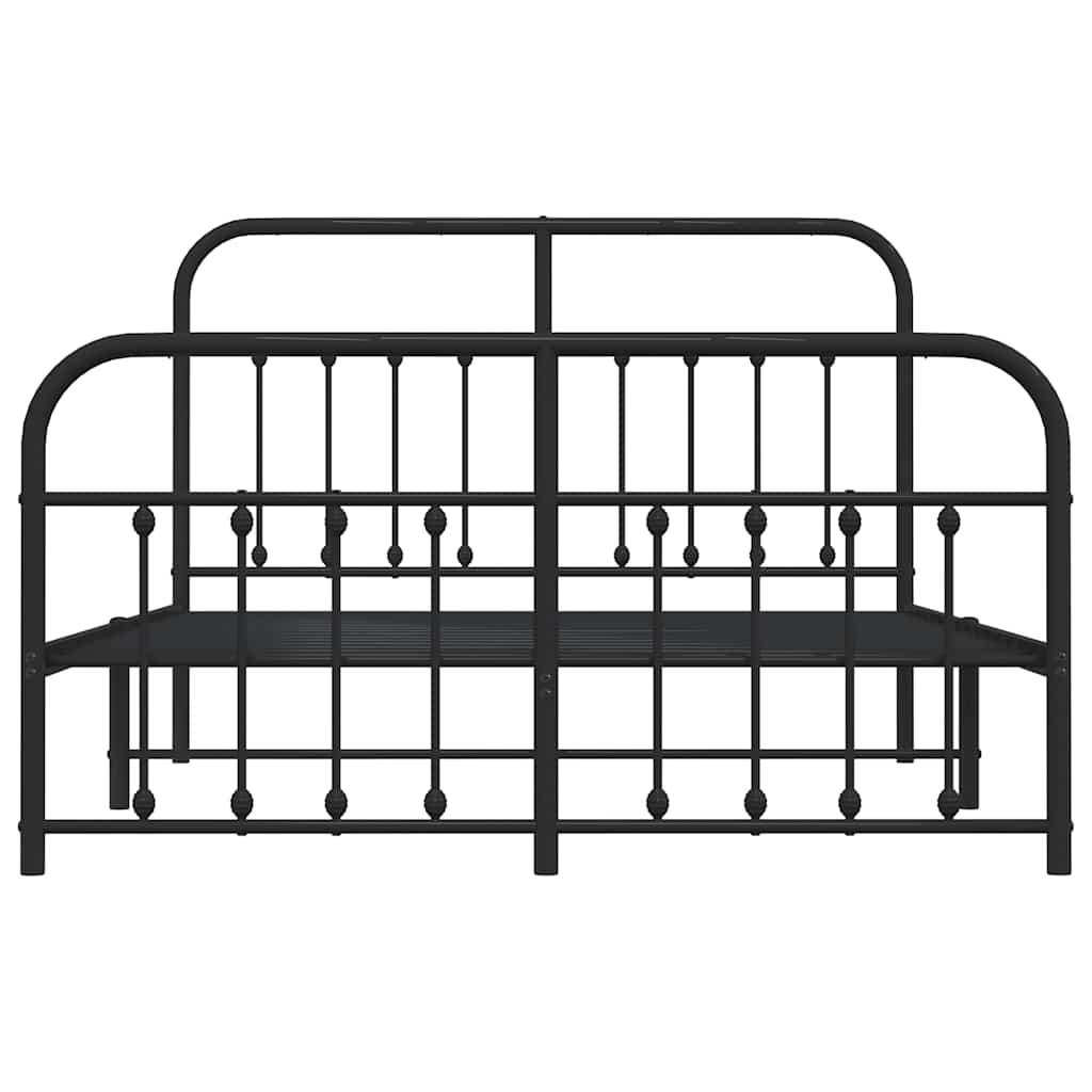 Bedframe Met Hoofd- En Voeteneinde Metaal 150 x 200 cm