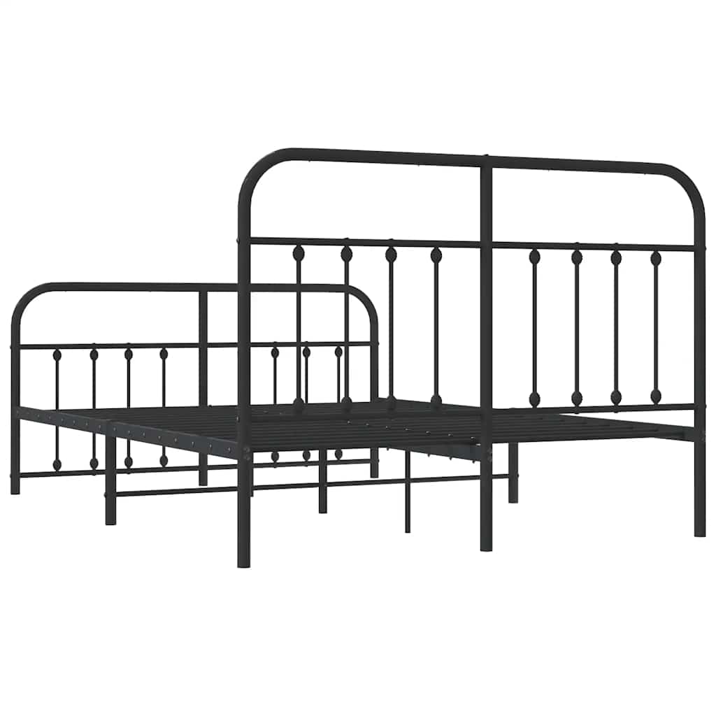 Bedframe Met Hoofd- En Voeteneinde Metaal 150 x 200 cm