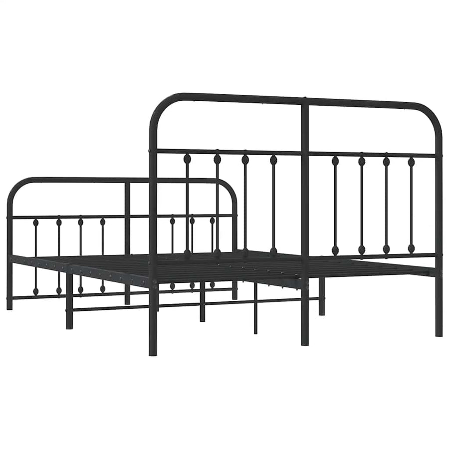 Bedframe Met Hoofd- En Voeteneinde Metaal 150 x 200 cm