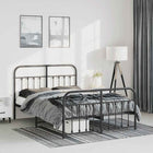 Bedframe metaal 150x200 cm met hoofdbord en voetbord