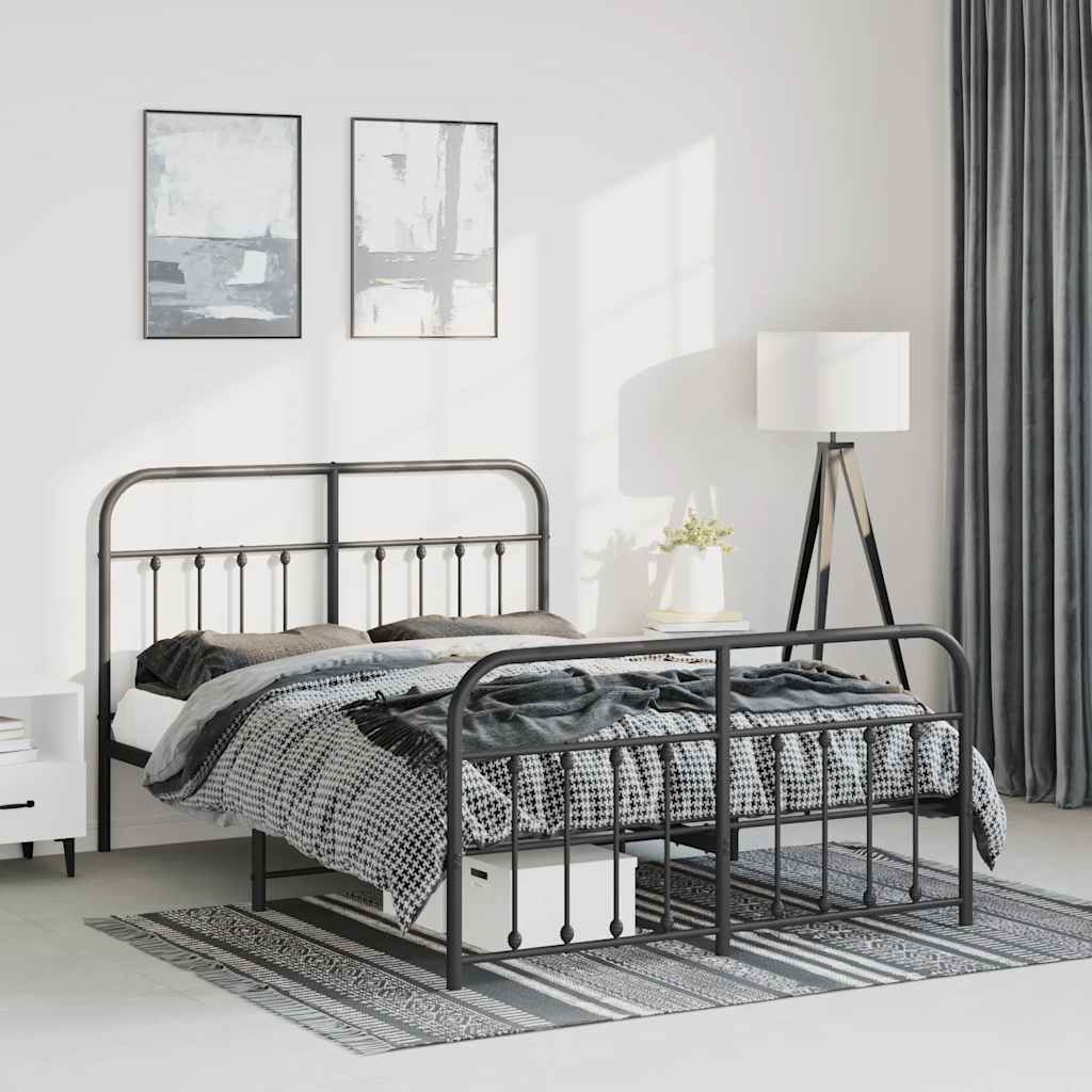 Bedframe Met Hoofd- En Voeteneinde Metaal 150 x 200 cm