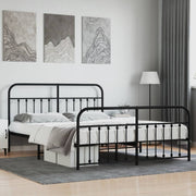 Bedframe metaal zwart 183x213 cm