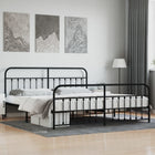 Bedframe metaal zwart 193x203 cm