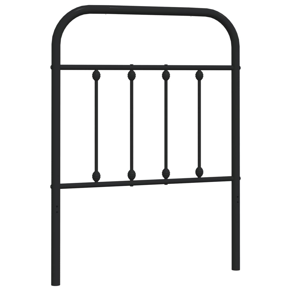 Hoofdbord Metaal Zwart 75 Cm