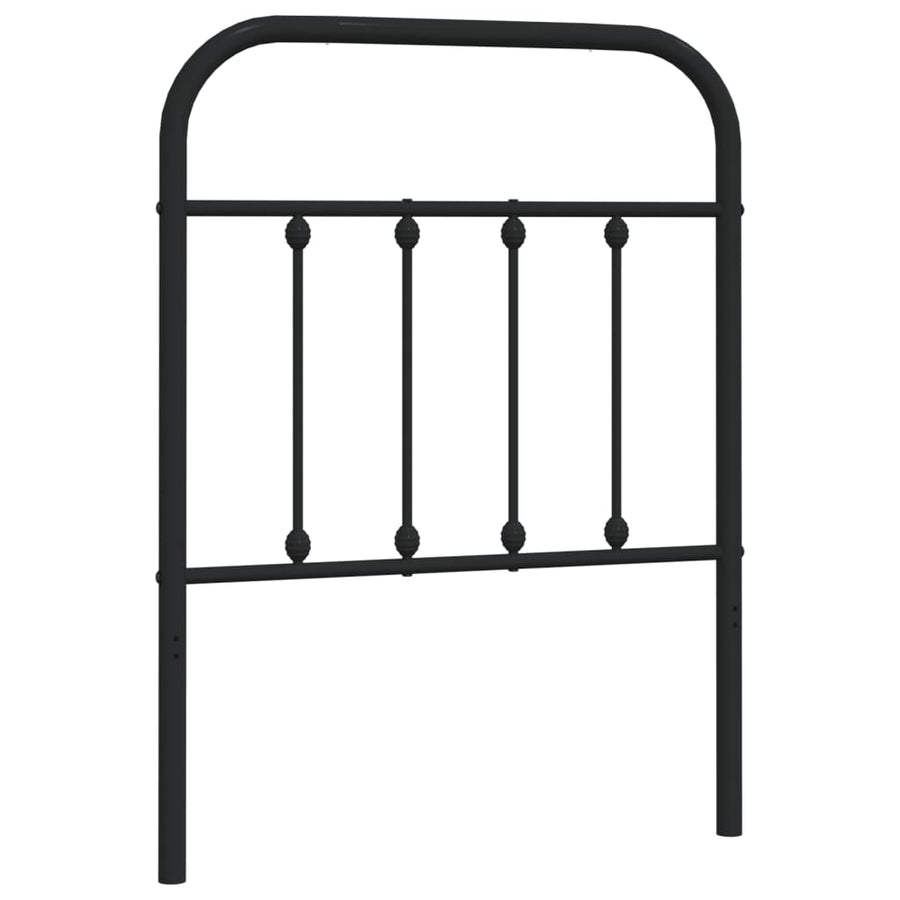 Hoofdbord Metaal Zwart 75 Cm