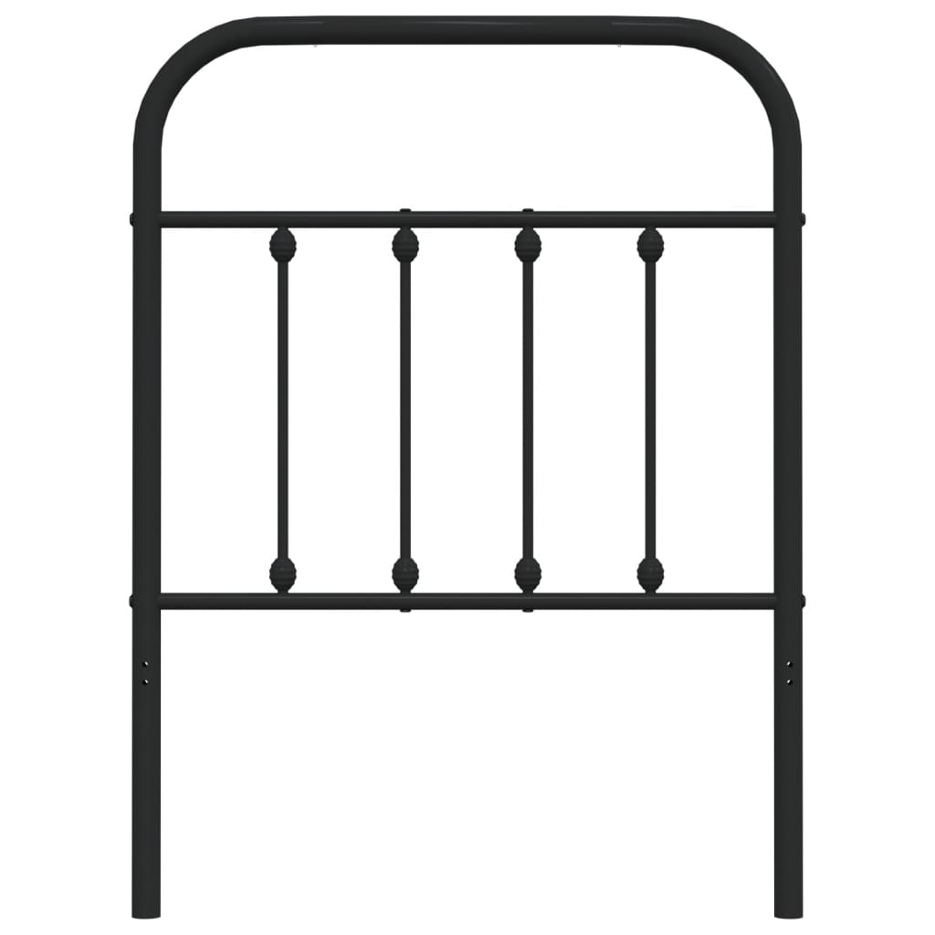 Hoofdbord Metaal Zwart 75 Cm