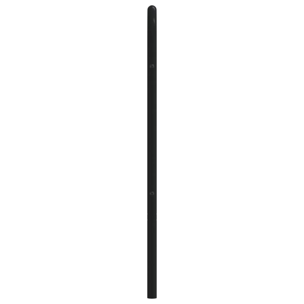 Hoofdbord Metaal Zwart 75 Cm