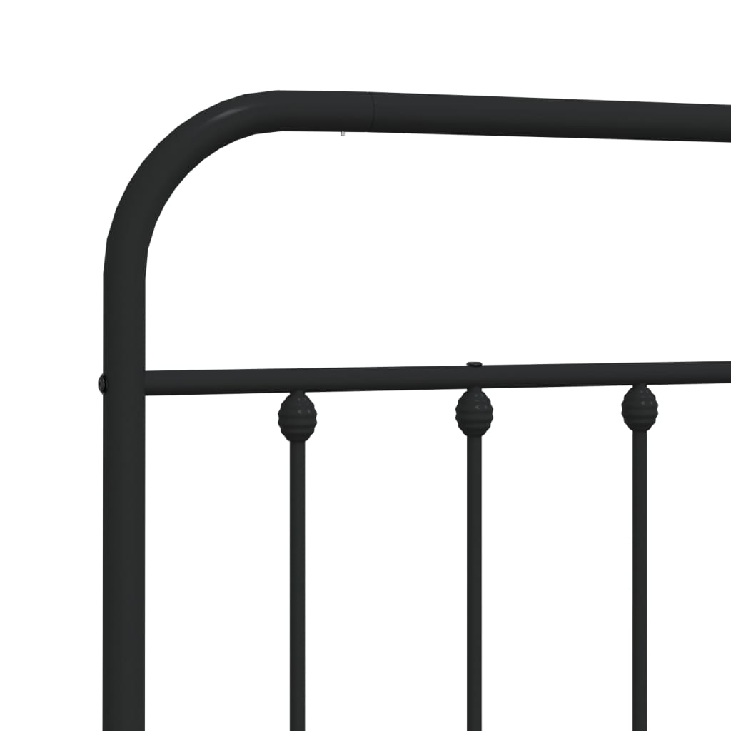 Hoofdbord Metaal Zwart 75 Cm