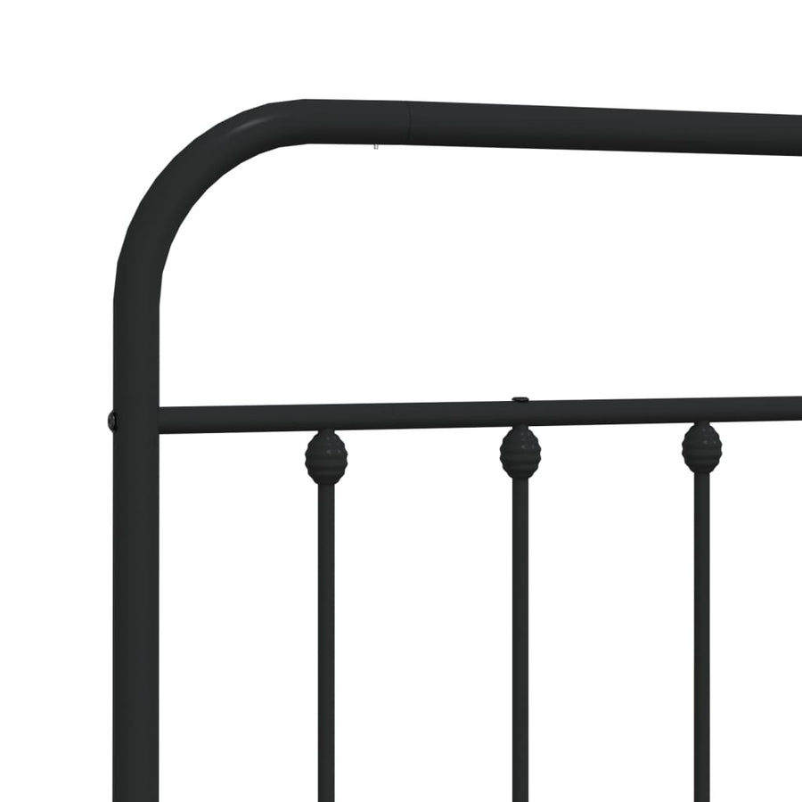 Hoofdbord Metaal Zwart 75 Cm