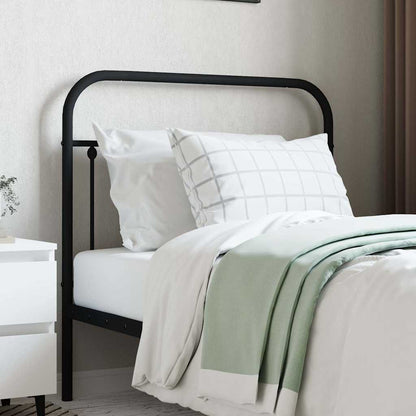 Vervangend hoofdbord metaal zwart 100 cm