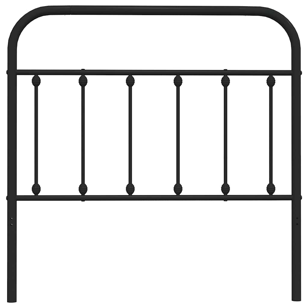 Vervangend hoofdbord metaal zwart 100 cm