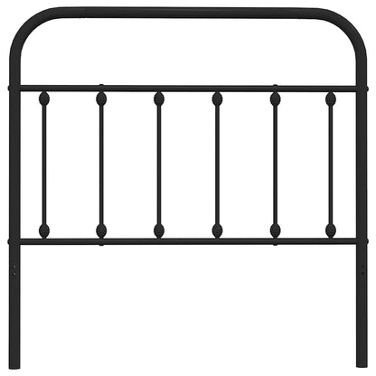 Vervangend hoofdbord metaal zwart 100 cm