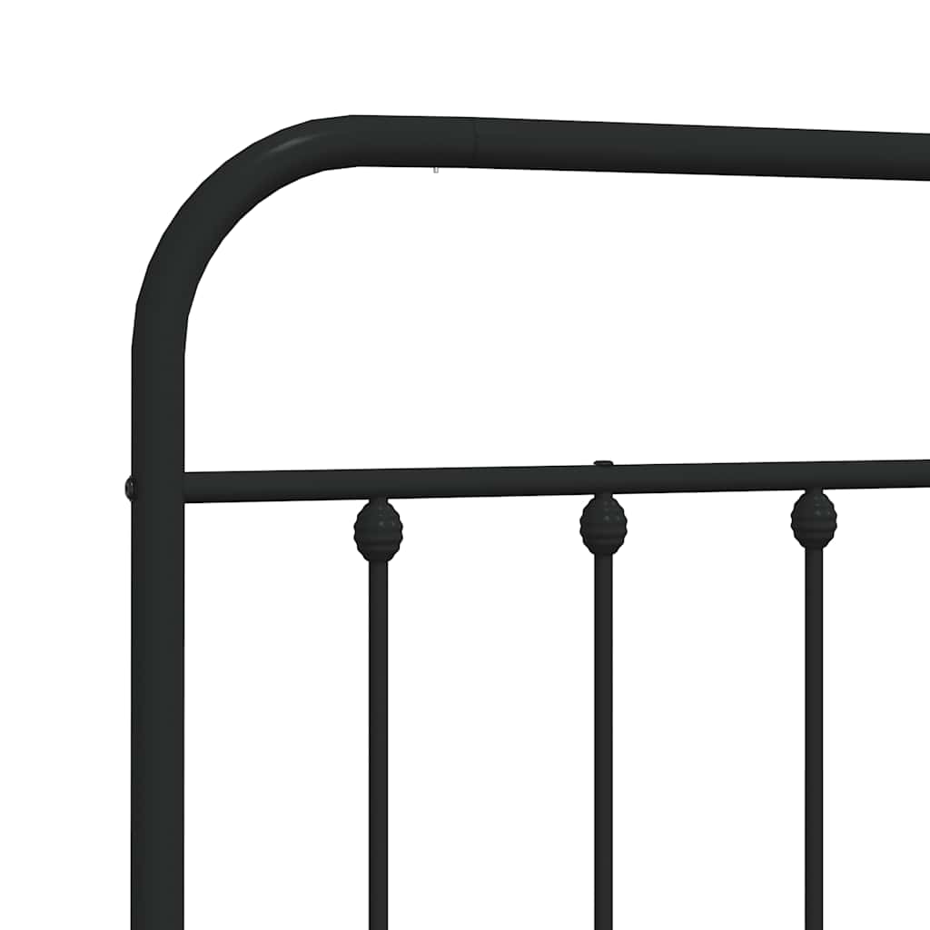 Vervangend hoofdbord metaal zwart 100 cm