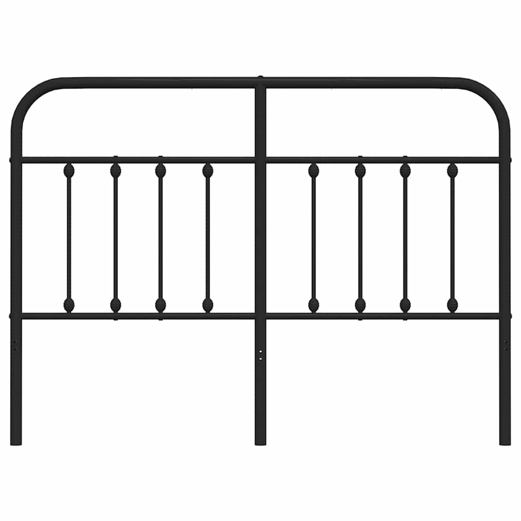Hoofdbord metaal zwart 135 cm