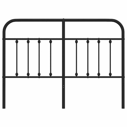 Hoofdbord metaal zwart 135 cm