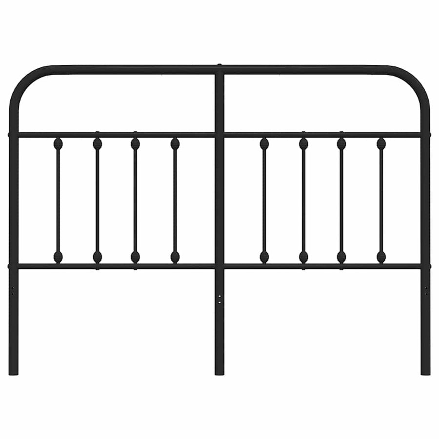 Hoofdbord metaal zwart 135 cm