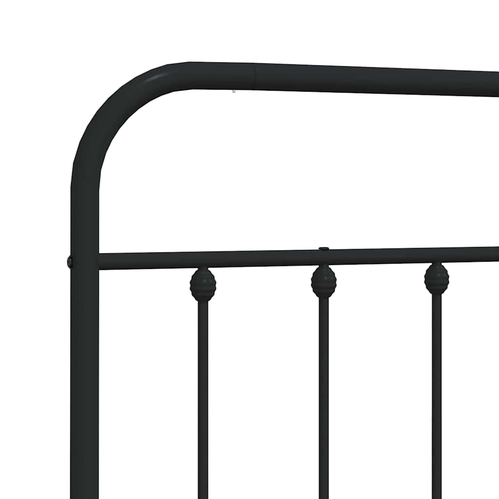 Hoofdbord metaal zwart 135 cm