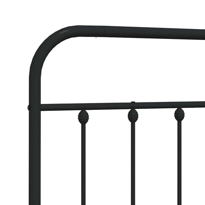Hoofdbord metaal zwart 135 cm