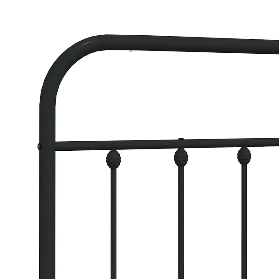 Hoofdbord metaal zwart 135 cm