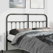 Hoofdbord metaal 135 cm zwart