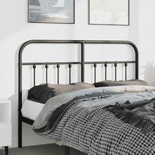Hoofdbord metaal zwart 135 cm