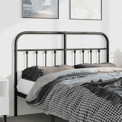 Hoofdbord metaal zwart 135 cm
