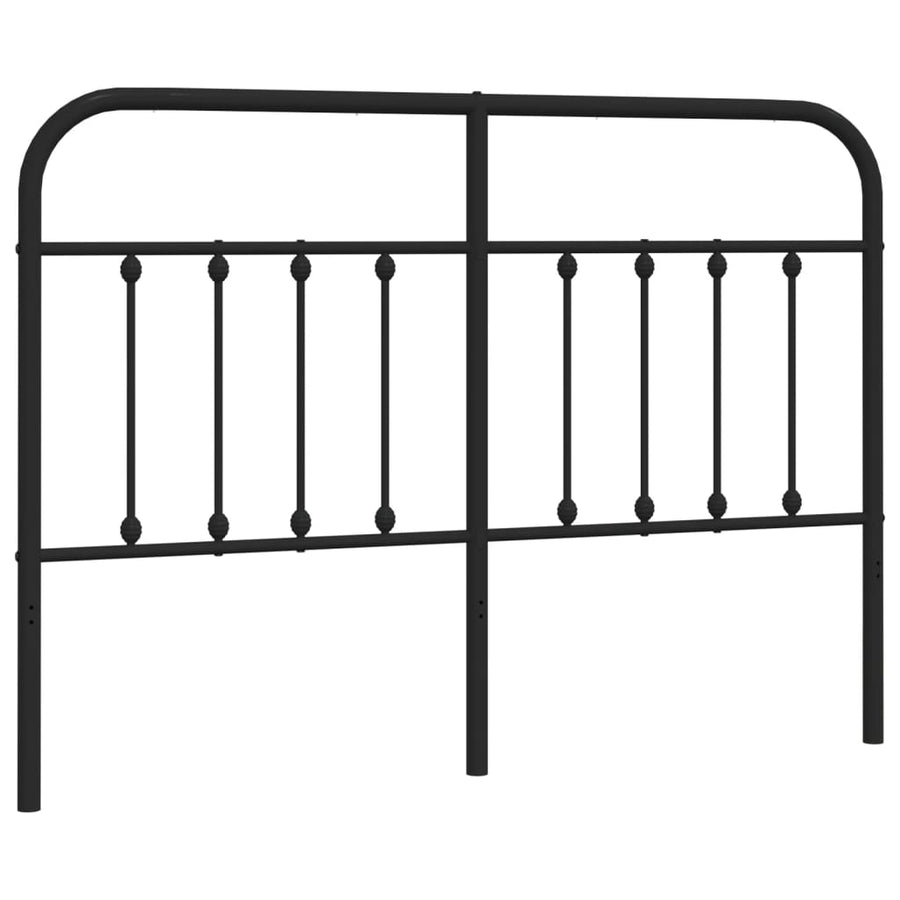 Hoofdbord metaal zwart 140 cm