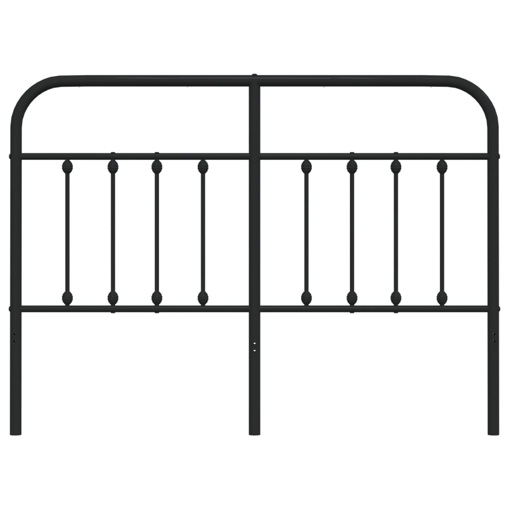 Hoofdbord metaal zwart 140 cm