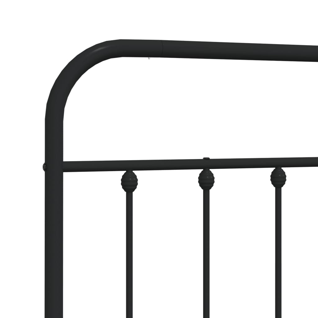 Hoofdbord metaal zwart 140 cm