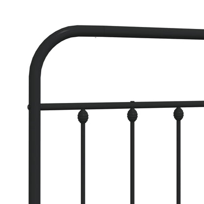 Hoofdbord metaal zwart 140 cm